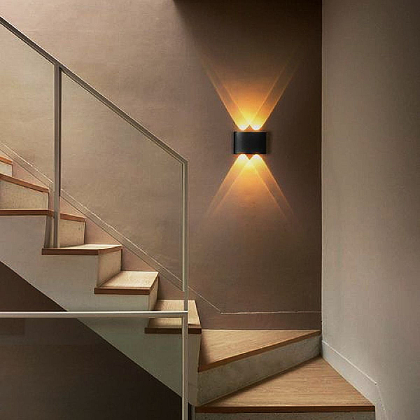 Уличный настенный светодиодный светильник Reluce 86832-9.2-004KT LED4*1W BK
