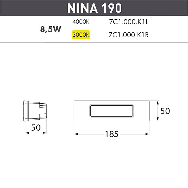 Уличный светодиодный светильник Fumagalli Nina 7C1.000.000.LYK1L