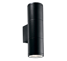 Уличный настенный светильник Ideal Lux Gun AP2 Small Nero 100395