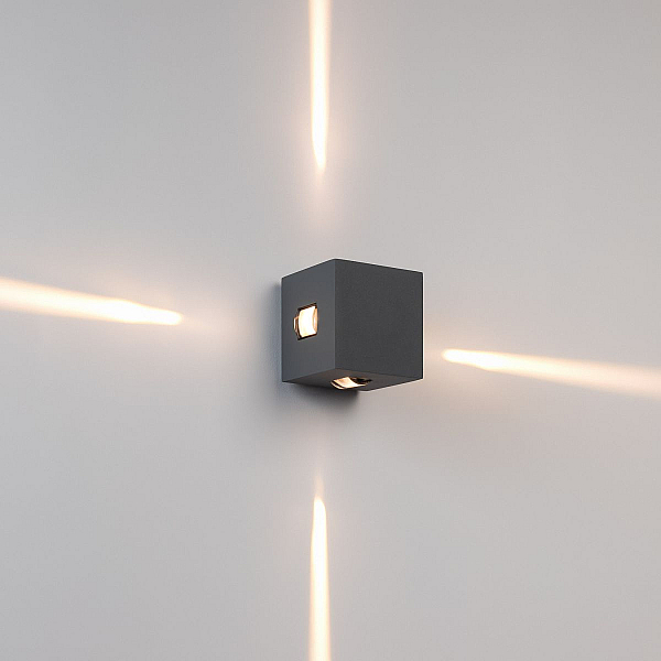 Уличный настенный светильник Arlight LGD-VERSATI-4x3W Warm3000 (Серый, 4x3 deg, 230V) (IP65 Металл) 060650