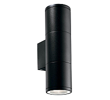 Уличный настенный светильник Ideal Lux Gun AP2 Small Nero 100395
