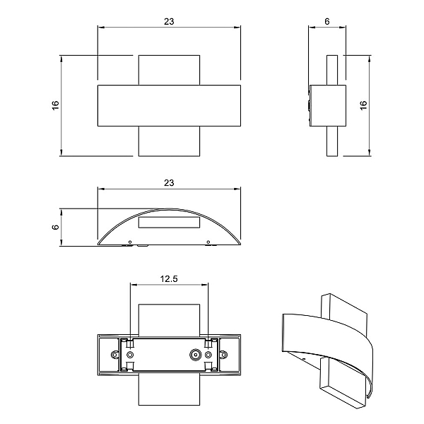 Уличный настенный светильник Arte Lamp Croce A1444AL-1WH