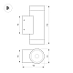 Уличный настенный светильник Arlight LGD-RAY-WALL-TWIN-R65-2x9W Warm3000 (GR, 23 deg, 230V) (IP65 Металл) 038154(1)