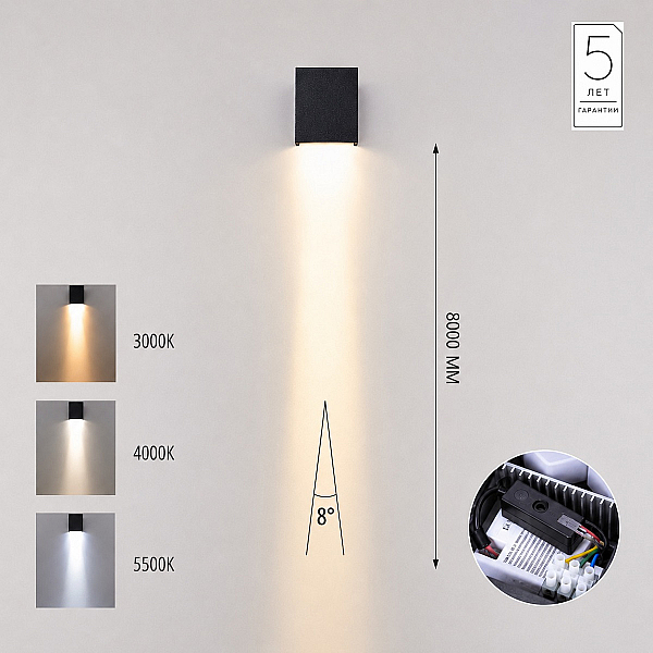 Уличный настенный светильник Odeon Light Nature Arrow 7188/5WLP