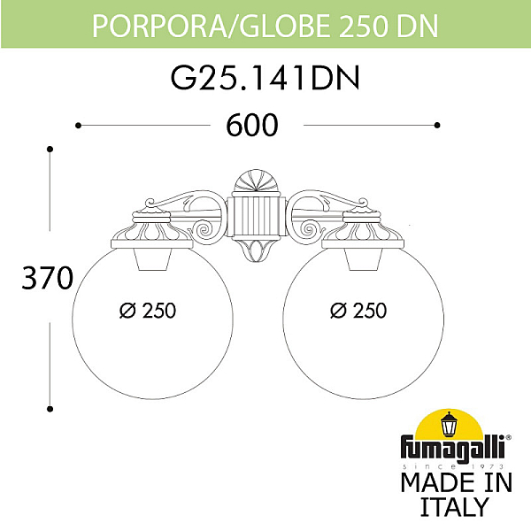 Уличный настенный светильник Fumagalli G25.141.000.AZE27DN