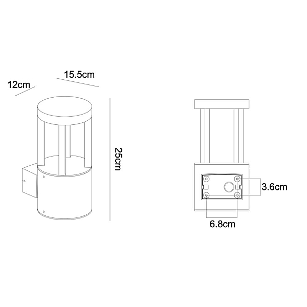 Уличный настенный светильник Arte Lamp Carcassa A4666AL-1BK