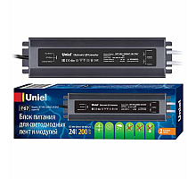 Блок питания Uniel 24V 200W IP67 8,3A UET-VAF-200B67 24V IP67 UL-00007580
