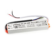 Трансформатор для светодиодной ленты Feron LB007 40Вт 24В IP67 48055