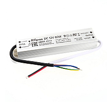 Трансформатор для светодиодной ленты Feron LB007 60Вт 12В IP67 48056