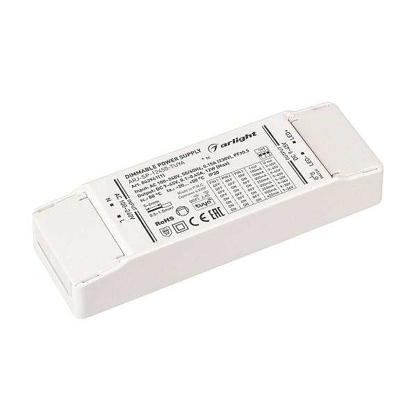 Блок питания Arlight ARJ-SP-12450-TUYA (12W, 9-45V, 0.1-0.45A, WiFi, 2.4G) 043941(1)