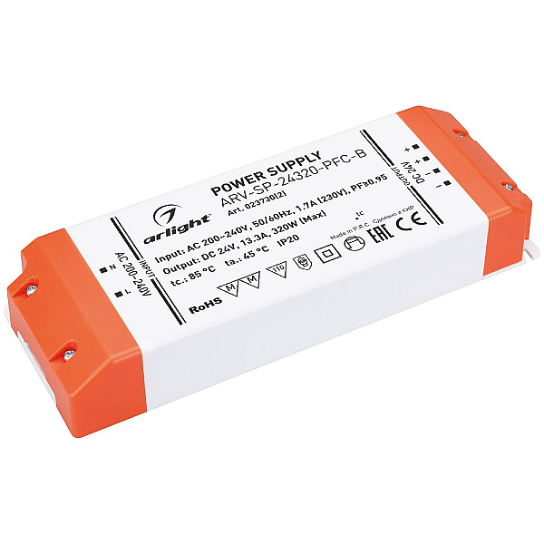 Блок питания Arlight ARV-SP-24320-PFC-B (24V, 13.3A, 320W, IP20) 023730(2)