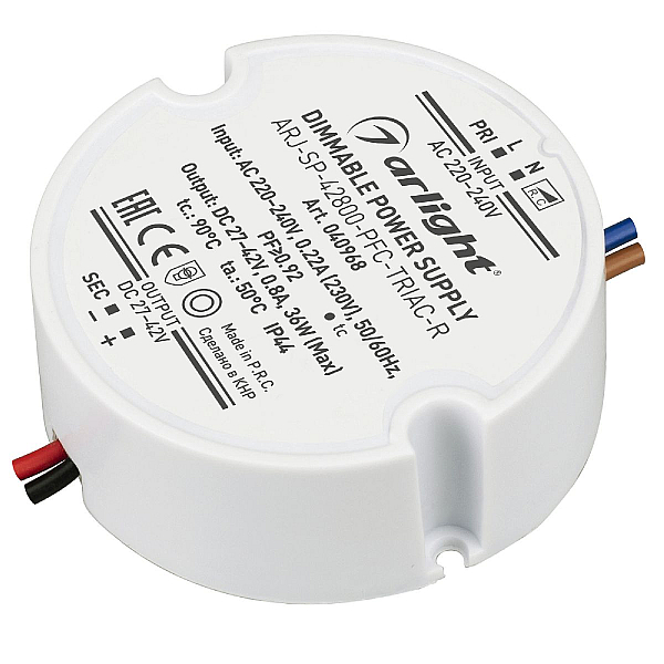Драйвер Arlight ARJ-SP-42800-PFC-Triac-R 27-42V 36W IP44 0,8A 040968