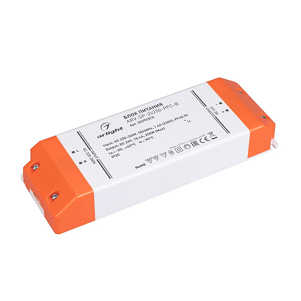 Блок питания Arlight ARV-SP-24250-PFC-B (24V, 10.4A, 250W) (IP20 Пластик) 022923(3)