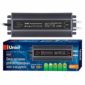 Блок питания Uniel 12V 150W IP67 12,5A UET-VAF-150A67 12V IP67 UL-00007577