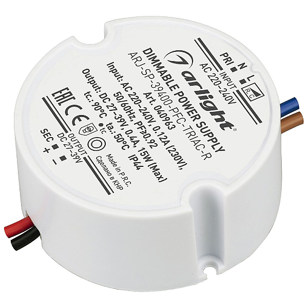 Драйвер Arlight ARJ-SP-39400-PFC-Triac-R 27-39V 15W IP44 0,4A 040963