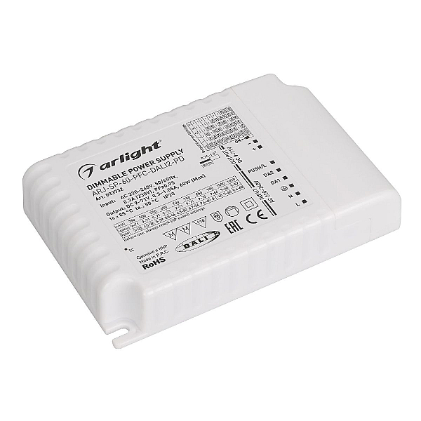 Блок питания Arlight ARJ-SP-60-PFC-DALI2-PD (60W, 9-71V, 0.35 -1.05A) 033732