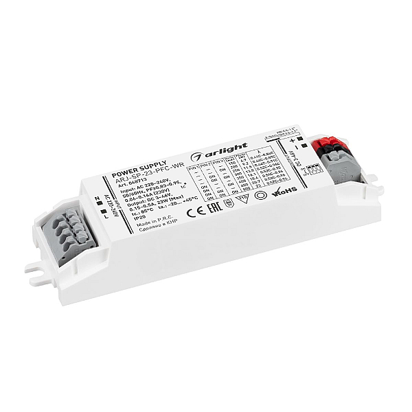 Блок питания Arlight ARJ-SP-23-PFC-WR (23W, 3-46V, 0.15-0.5A) 048713