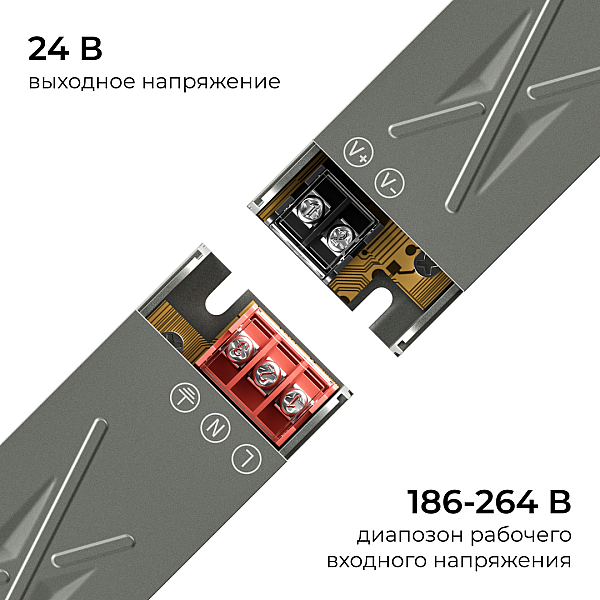 Блок питания Apeyron 24В 100Вт 186-264В 42А IP20 03-260