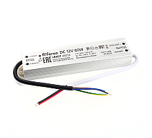 Трансформатор для светодиодной ленты Feron LB007 60Вт 12В IP67 48056