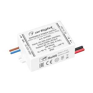 Блок питания Arlight ARPJ-SP-38160-PFC-TRIAC-MINI (6W, 19-38V, 160mA) 047585