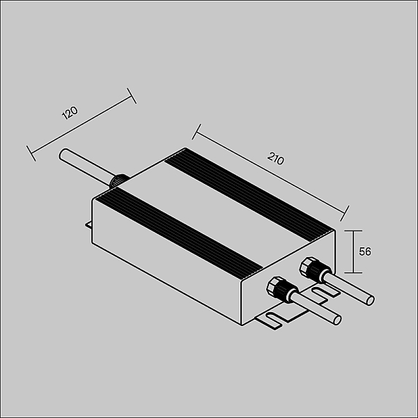 Источник напряжения PSL008 24В 600Вт IP67 Maytoni Led Strip 822009