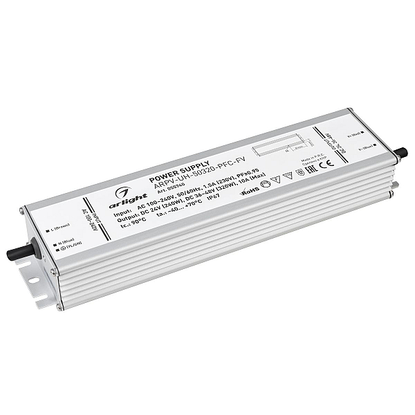 Блок питания Arlight ARPV-UH-50320-PFC-FV (24V 240W, 36-48V 320W, 10A) (IP67 Металл) 055740