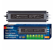 Блок питания Uniel 12V 200W IP67 16,7A UET-VAF-200A67 12V IP67 UL-00007579