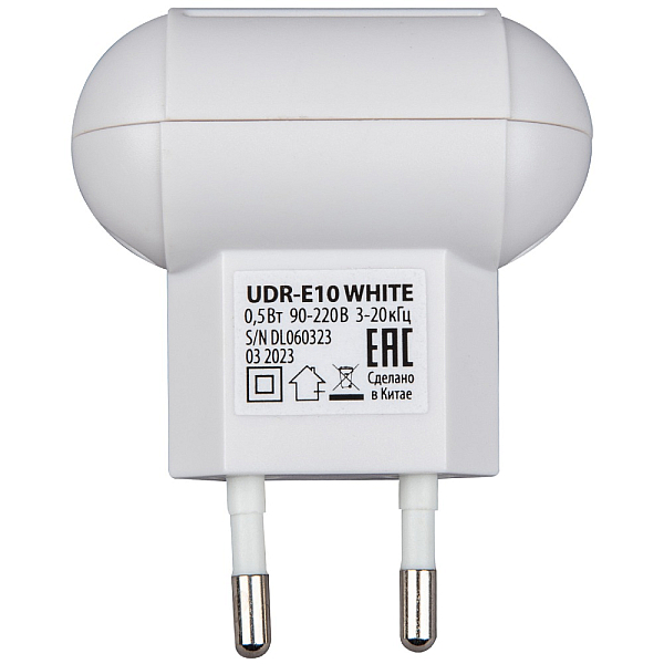 Ультразвуковой отпугиватель насекомых и грызунов Uniel UDR-E10 White UL-00004561