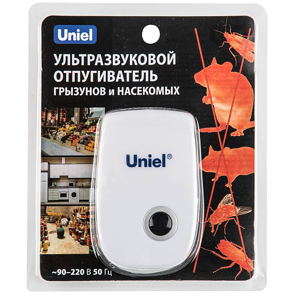 Ультразвуковой отпугиватель насекомых и грызунов Uniel UDR-E11 White UL-00004562