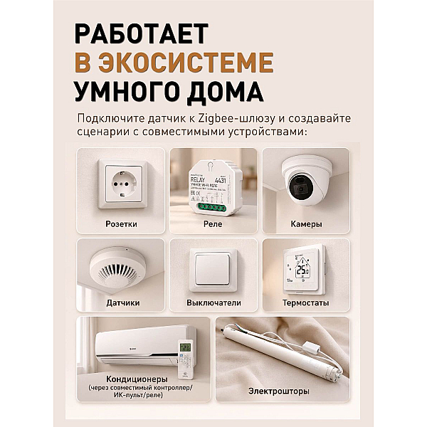 Датчик открытия Эра DM-02 беспроводной на батарейках SMART Zigbee Б0049185