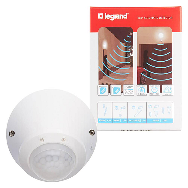 Датчик движения Legrand Etika без нейтрали 400W слоновая кость 672317