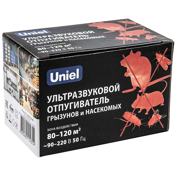 Ультразвуковой отпугиватель насекомых и грызунов Uniel UDR-E12 Ivory UL-00004563
