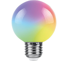 Лампа светодиодная Feron LB-371 шар матовый E27 3W RGB быстрая смена цвета 38127