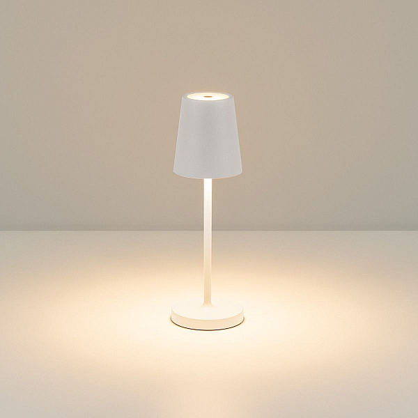 Настольная лампак с аккумулятором Arlight SP-DAISY-TAB-1.5W Warm3000-MIX (WH, 90 deg) (IP54 Металл) 044378