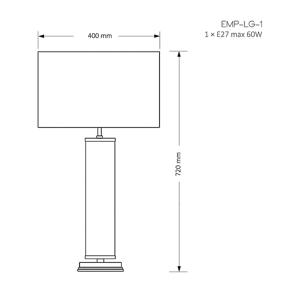 Настольная лампа Kutek Mood Empoli EMP-LG-1 (Z)
