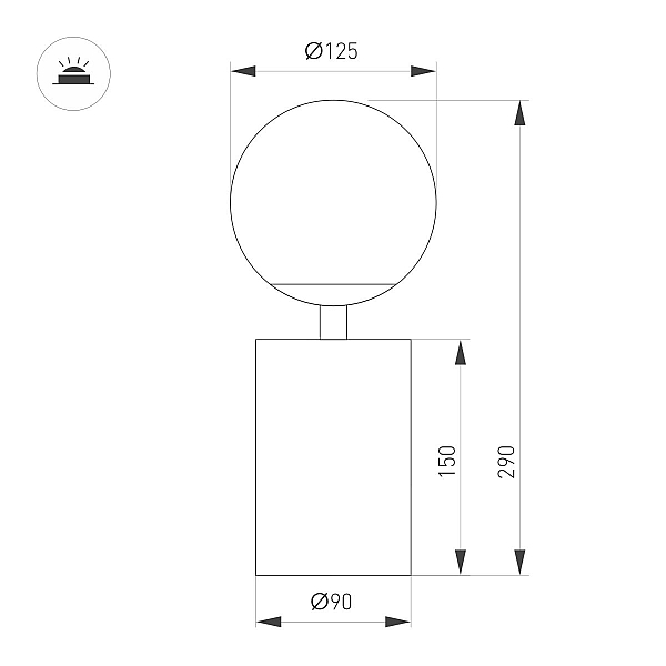 Настольная лампа Arlight SP-ORNELLA-TAB-L290-R125-6W Warm3200-MIX (BR, 300 deg, 230V, TOUCH-DIMM) (IP20 Металл) 059534