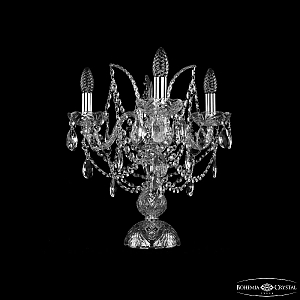 Настольная лампа Bohemia Ivele Crystal 1411L/3/141-39 Ni