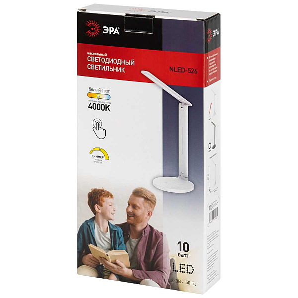 Настольная лампа ЭРА NLED-526-10W-W Б0068595