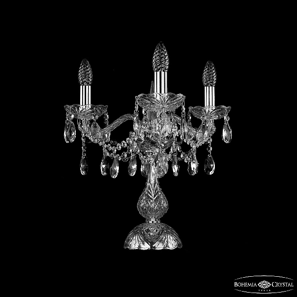 Настольная лампа Bohemia Ivele Crystal 1413L/3/141-39 Ni