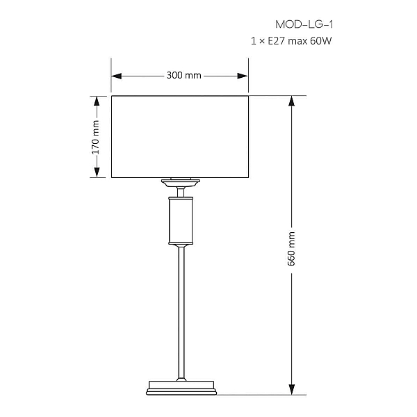 Настольный светильник KUTEK MOOD Modesto MOD-LG-1(CC)