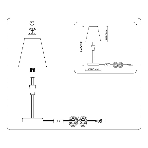 Настольная лампа Ambrella light High light LH75057