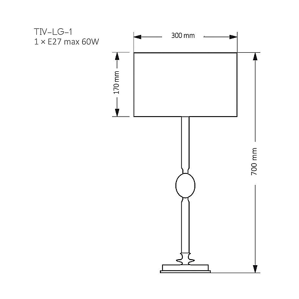 Настольная лампа Kutek Mood Tivoli TIV-LG-1 (N)