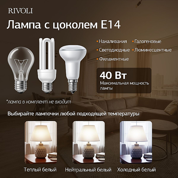Настольная лампа Rivoli Muriel 7550-502 Б0070137