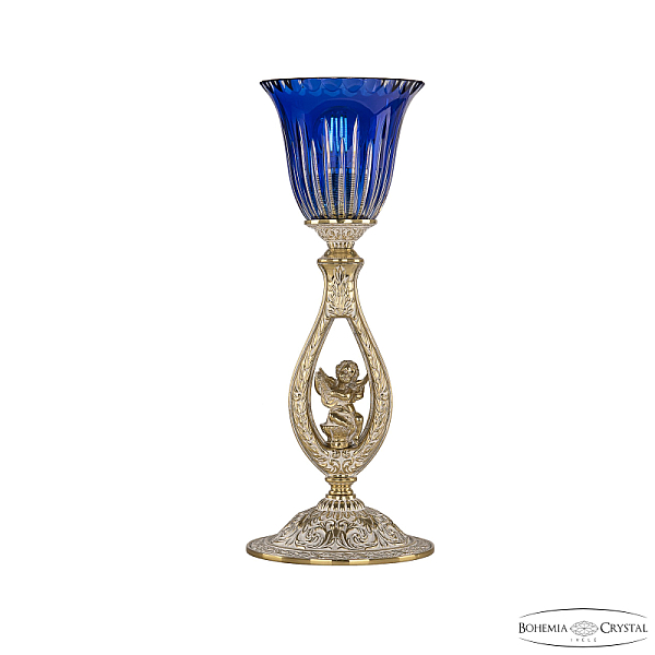Настольная лампа Bohemia Ivele Crystal Florence 71400L/15 GW P2 Clear-Blue/H-1K FA1S