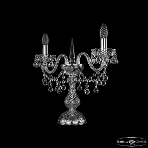 Настольная лампа Bohemia Ivele Crystal 1409L/2/141-39 Ni