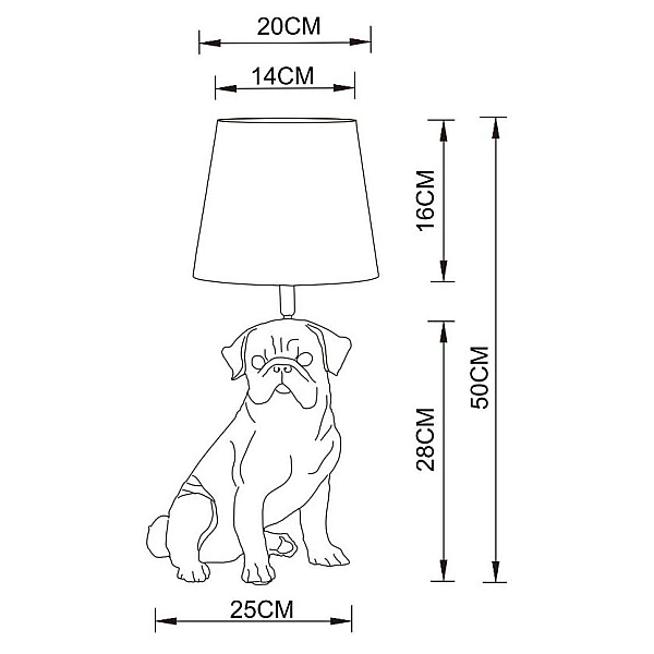 Настольная лампа Arte Lamp Bobby A1512LT-1BK