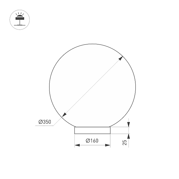 Настольная лампа Arlight SP-SILKA-TAB-R350-11W Warm2700 (WH, 330 deg, TOUCH-DIM) (IP20, Натуральный шелк) 056889