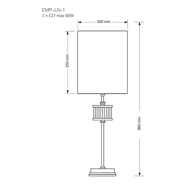 Настольный светильник KUTEK MOOD Empoli EMP-LN-1(N)