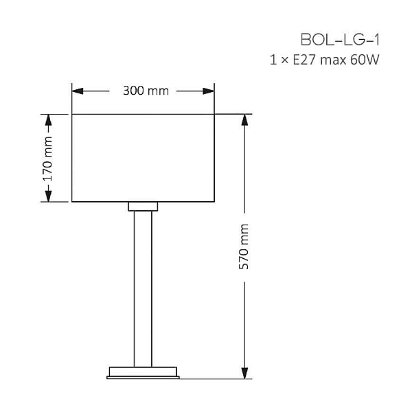 Настольная лампа Kutek Mood Bolt BOL-LG-1 (N)