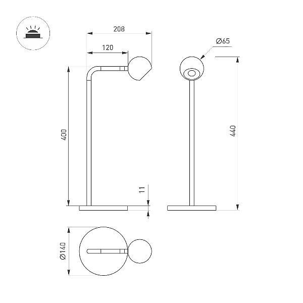 Настольная лампа Arlight SP-OTTORI-TAB-6W Warm3000 051020